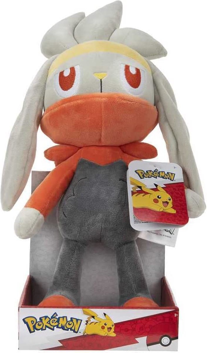 Raboot – Pokémon Pluche Knuffel 38 cm {Pokemon Plush Toy | Speelgoed Knuffeldier Knuffelpop voor kinderen jongens meisjes | Charizard, Bulbasaur, Charmander, Squirtle, Pikachu, Eevee}